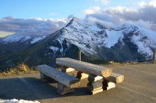Sitzbank auf der Edelweißspitze