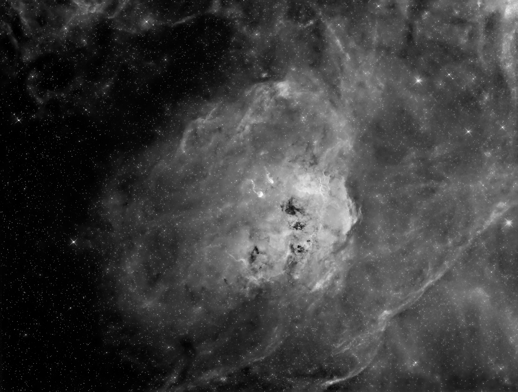 IC 410, NGC 1893 in Ha