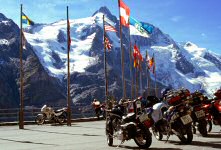Biker auf der Franz-Josefs-Hoehe