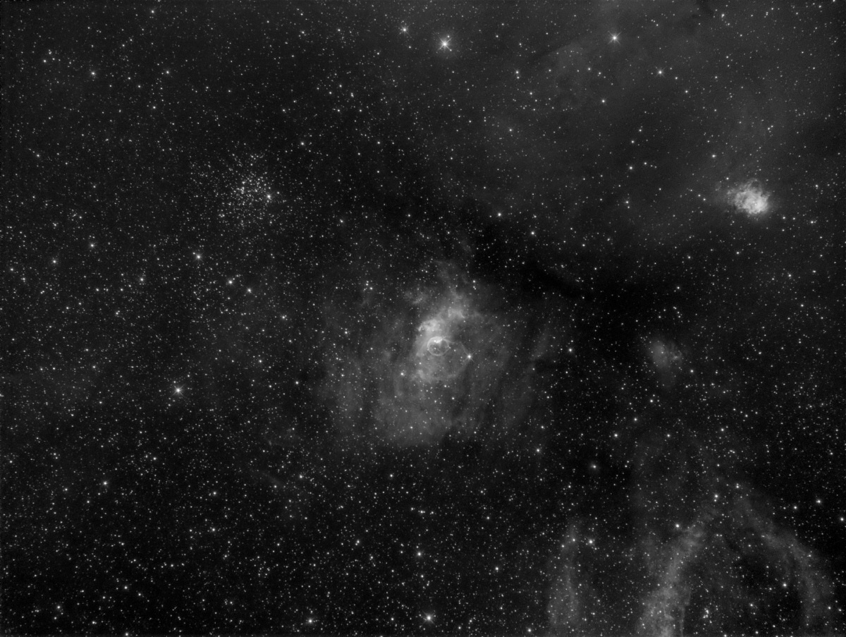 NGC 7635, M52, NGC 7538, Sh2-157, Sh2-161