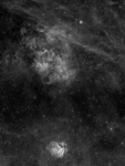 Sh2-112, Sh2-115, Abell 71 in Ha